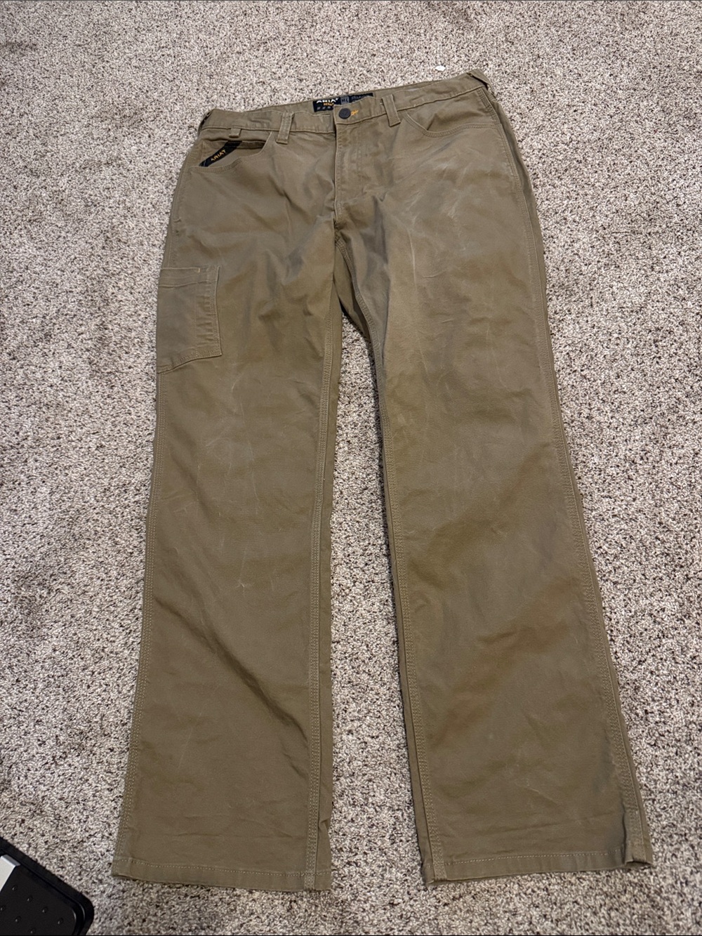 Ariat M4 Men's Khaki Relaxed Straight Work Pants size 36x34